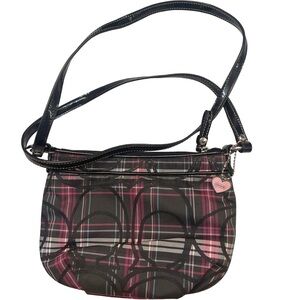 Coach Poppy Tartan Plaid Small Crossbody Bag